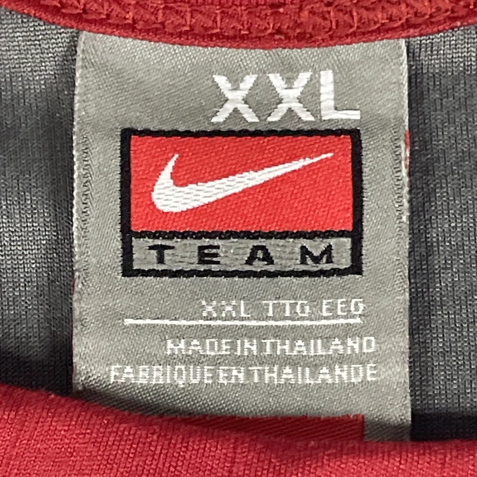 Nike Training Shirt Mens XXL Red White NikeFIT Raglan Baseball Jersey Style Top - Image 4 of 4