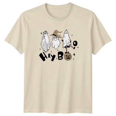 Hey Boo Damen T-Shirt Retro Geist Halloween Halloween Geschenk für Sie