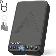 Small Gun Safe for Handgun - Biometric Pistol Safe Gun Lock Box with Fingerprint