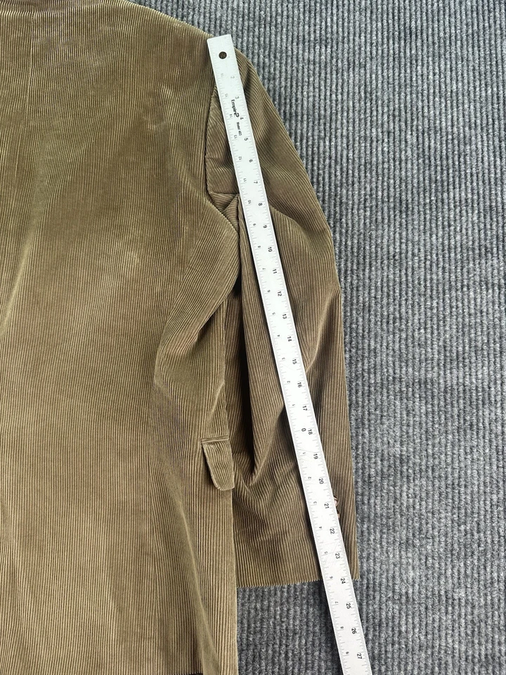 Ralph Lauren Sport Coat 40 R Taupe Cotton Corduroy Ribbed Wooden Buttons LRL - Image 4 of 4