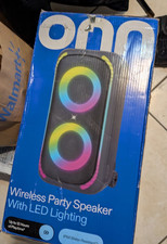 Onn Groove Large Party Speaker Gen2 Wireless Bluetooth Speaker with LED Lighting