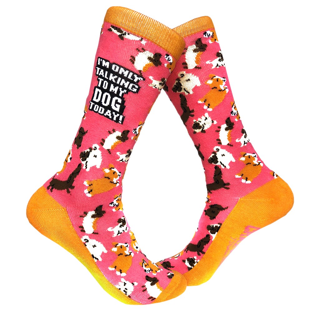 SAOLA Calzini Donna Sto Parlando Solo Con Il Mio Cane Oggi Divertenti Pet Mamma Novità Calzature