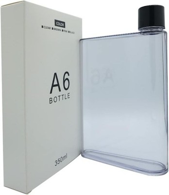 A6 Slim Reusable Flat Water Clear Bottle, 350ml 12oz, BPA-Free Tritan