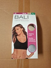 2 Bali Comfort Revolution Wire Free Shaping Bra Grey/Nude Large New