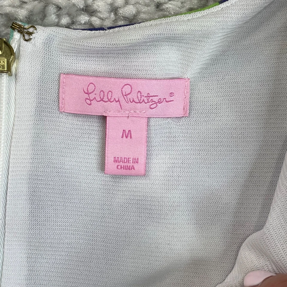 Vestido Lilly Pulitzer Janice Azul Púrpura Pasarela Mujer Mediano Foto 3 de 4