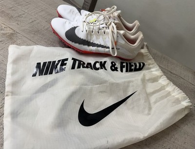 Nike Zoom Ja Fly 3 Track Field Spikes White Pink DM2328-100 Men s 9.5 W/ Bag