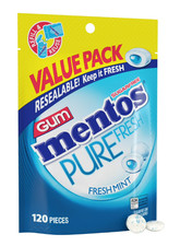 Pure Fresh Sugar-Free Chewing Gum with Xylitol, Fresh Mint, 120 Piece Bulk Resea