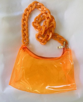 Day Trip Neon Orange Stadium/Concert/Event Crossbody Bag
