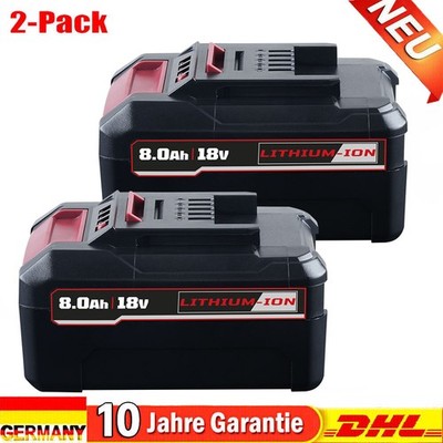 2x 8Ah Akku Für Einhell Power X-ChangeH PXC 18V Lithium Ersatzakku Batterie LED