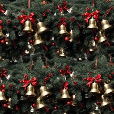 Christmas Tree with Brass Bells - 20" x 38" Hydrographic Film Hydro Dipping