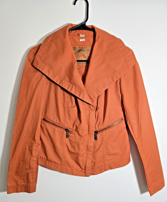 Michael Kors Women's Burnt Orange Lightweight XS Zip Front Casual.