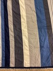 WOOLRICH Lodge Style Blue & White Striped Patchwork Quilt 84” X 90” — photo 3