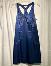 Richard Chai for Target 2008 Navy Satin Racerback Dress Size 7 NWOT