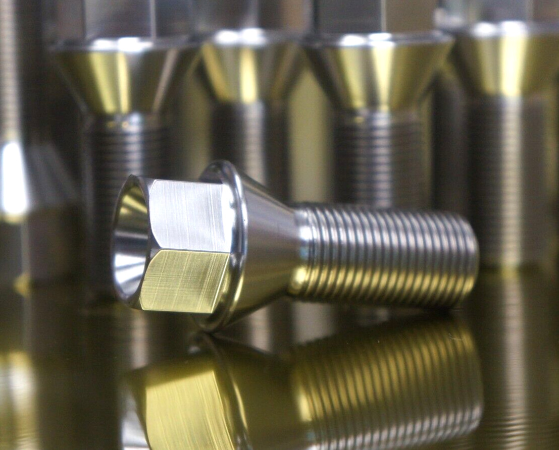 16pcs set Lotus Titanium Lug Bolts 12x1.5 28mm long 17mm HEX 60 degree Bolt