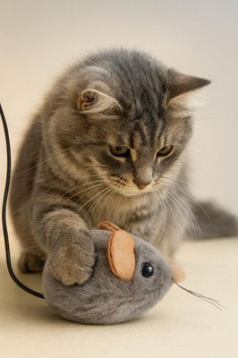 Interactive Cat Toy Mouse Squeaky Catnip Kitten Pet Toy Realistic Sound Fun