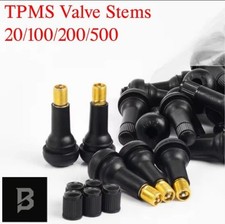 20100200500 Tr414 Valve Stems Core Included Black With Gold Thread.