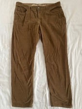 Eddie Bauer Brown Corduroy Boyfriend Relaxed Pants Size 14