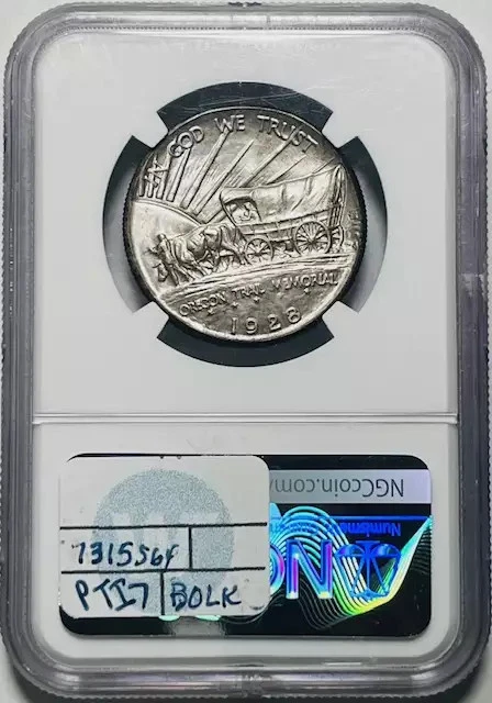1928 Classic Commemorative Oregon Trail Memorial NGC MS-67+ Plus CAC - Image 2 of 2