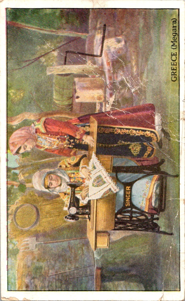 Singer No 66-1 Sewing Machine Trade Card 1910s - Drawing Room