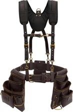 OX Pro Oil Tanned Leather Framing Rig with Padded Suspenders Leather Carpenter T
