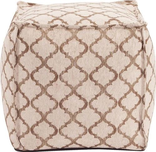 Luxurious Moroccan Gold Square Pouf - Picture 1 of 3