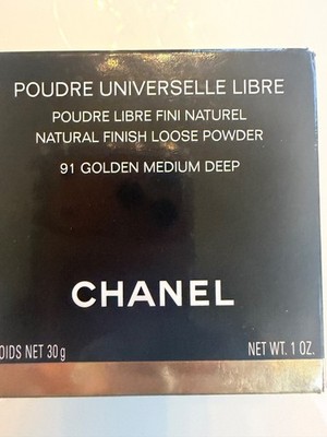 NIB CHANEL Natural Finish Loose Powder 91Gold Med Deep