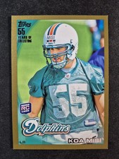 2010 Topps #33 Koa Misi SN,RC Gold #/2010 Miami Dolphins Football Card