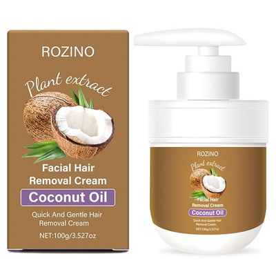 #ad Plant Extract Facial Hair Removal Cream with Coconut Oil for Effective Ha $25.99