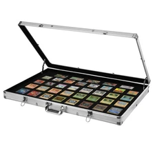 36.6"x24" Extra Large Aluminum Display Box Lockable Trade Showcase Acrylic Top