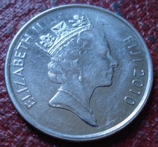 2010 FIJI 20 CENTS IN EF CONDITION (KM# 121)