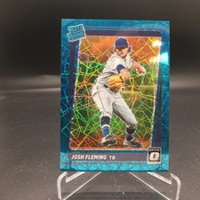Josh Fleming 2021 Donruss Optic Teal Velocity 92 #/35 Tampa Bay Rays VG Rookie