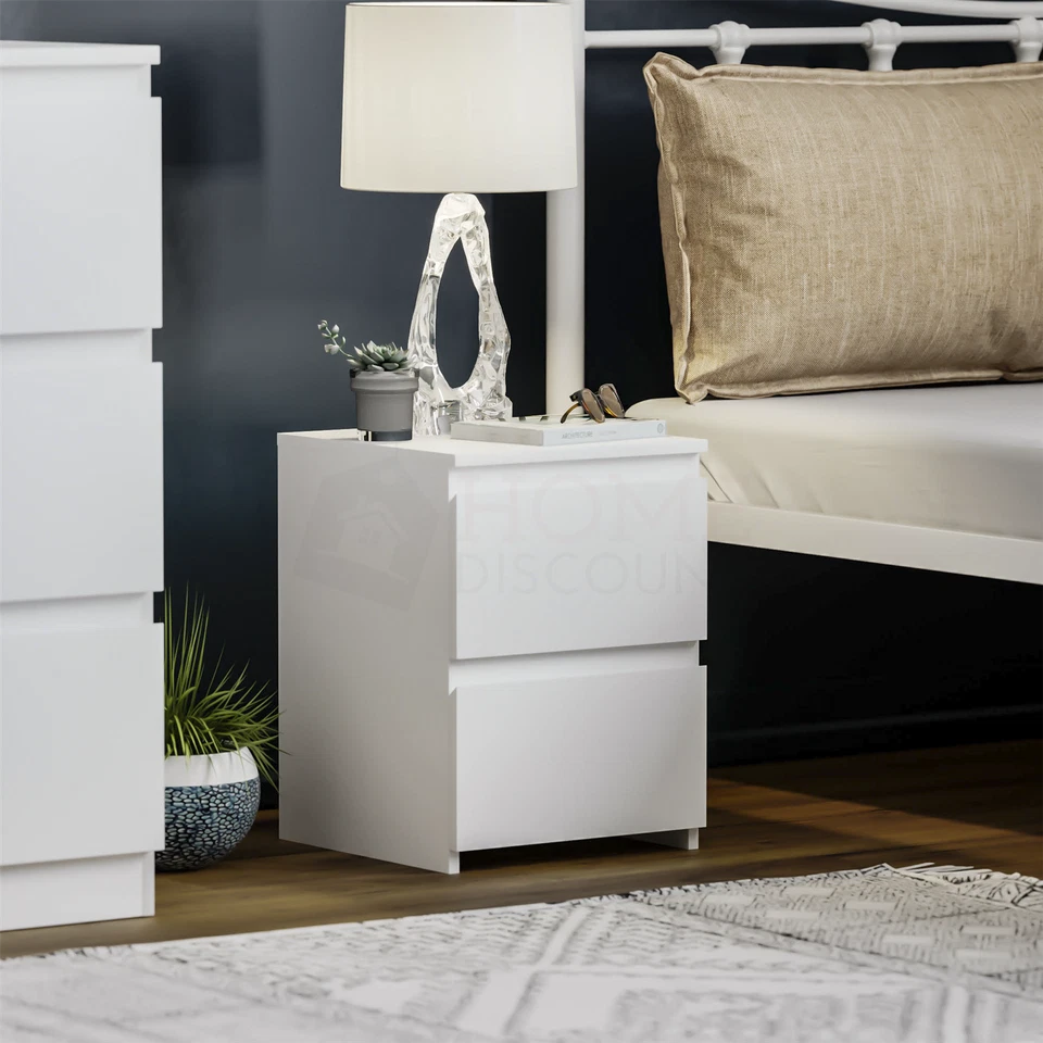 Modern White Chest of Drawers Bedside Table Bedroom 2 3 4 5 6 8 Drawer Cabinet