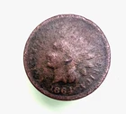 DETAILED 1864 WITH POINTED BUST ("L"?)  INDIAN CENT PENNY - NICE COIN