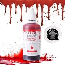 MEICOLY 2.1oz Halloween Fake Blood 2.1Oz Squirt Blood Cleaning Soap,Bright