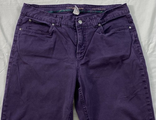 Mujer Croft & Barrow Vaqueros Talla 14 Azul Marino Cinco Bolsillos Cremallera Cinturón Lazos Algodón - Imagen 4 de 7