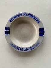 Vintage Brauerei  Redlbacher- Stoneware Pottery Ashtray-Straubing Germany