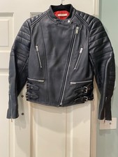 Celine Old Celine Phoebe Philo Motorcycle Leather Jacket Black Size Fr40