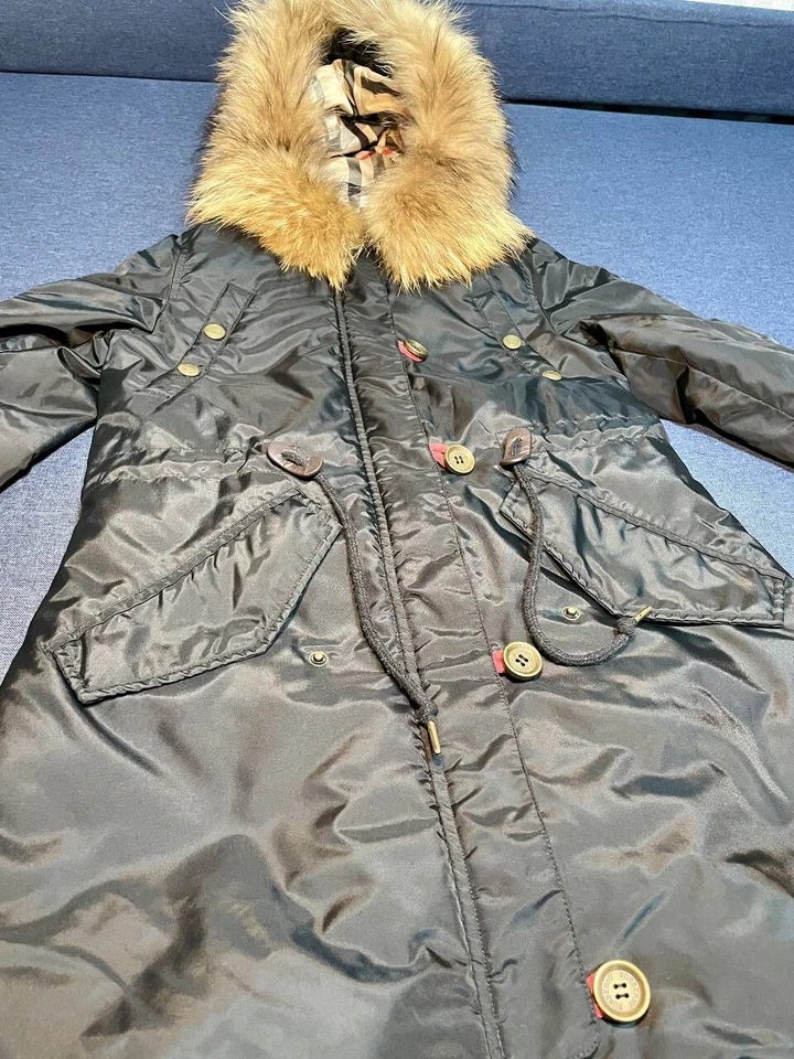 Abrigo Chaqueta Parka Burberry Brit Mujer Plumón Negro Cuadros Nova Talla XS(S) Foto 4 de 4