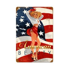 American Beauty Metal Sign - Hand Made in the USA with American Steel