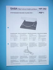 Service-Manual-Anleitung für Saba PSP 1,ORIGINAL!
