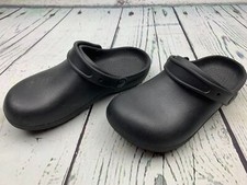 Kids Rubber Clogs Black Slip Resistant Big Kid 4 5 Heel Strap