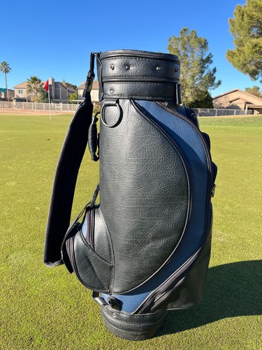 Bolsa de golf Club Glove Cart Staff - Lujo 6 vías negro azul imitación fuerte estilo AFILADO - Imagen 6 de 11