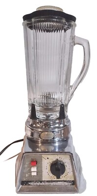 Vintage Retro Waring Blendor Chrome & Glass  Mid Century  Working 30 sec. Timer