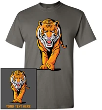 Stalking Tiger T-Shirt, Men Women Kids Tank Long Personalized Custom Tee bengal