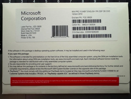 Versión CD Original Windows 10 Pro 64 bits, Nuevo, ¡ENVÍO GRATUITO! - Imagen 1 de 3