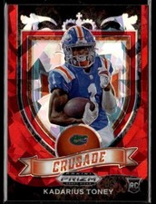 2021 Prizm Draft Picks Kadarius Toney Red Ice Prizm RC #176 Florida Gators