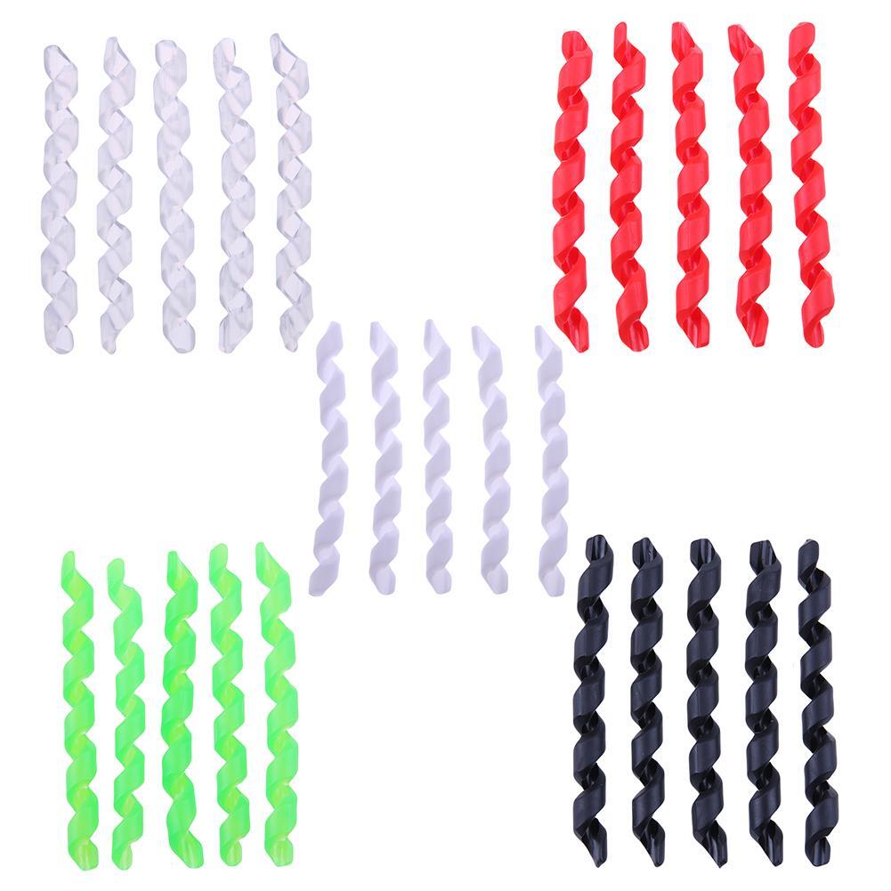 5pcs Bicycle Brake Cable Protector Antifriction Bike Line Wrap(Black