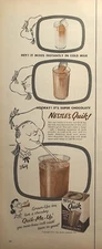 Nestlé's Quik Mix Cold Chocolate Milk William Steig Art Vintage Print Ad 1953