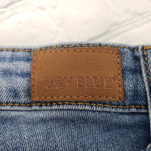 Jeans Judy blu ragazza fit distress taglia 15/32 vita alta orlo a gradini distrutto - Foto 14 di 17