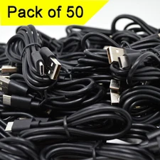 [LOT of 50] FAST CHARGING USB Type-C Connector Data Sync Charger Charging Cable 